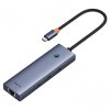 Dokovacia stanica Baseus Ultra Joy USB 6v1 (USB-C/1xHDMI4K30Hz/3xUSB 3.0/1xPD/RJ45) sivá