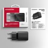 AXAGON ACU-PD20, 20W sieťová nabíjačka, 1x port USB-C, PD3.0/PPS/QC4+/AFC/Apple, čierna