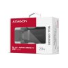 AXAGON ACU-PD20, 20W sieťová nabíjačka, 1x port USB-C, PD3.0/PPS/QC4+/AFC/Apple, čierna