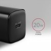 AXAGON ACU-PD20, 20W sieťová nabíjačka, 1x port USB-C, PD3.0/PPS/QC4+/AFC/Apple, čierna