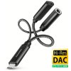 AXAGON ADA-HCPD, USB-C na 3,5 mm jack - Hi-Res DAC audio adaptér, 384 kHz/32bit, stereo, PD 60W 3A