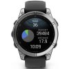 Garmin fenix® E – 47 mm, AMOLED, nerezová ocel, černý silikonový řemínek