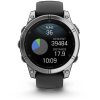 Garmin fenix® E – 47 mm, AMOLED, nerezová ocel, černý silikonový řemínek