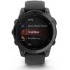 Garmin fenix® E – 47 mm, AMOLED, Slate Grey ocel, černý silikonový řemínek