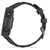 Garmin fenix® E – 47 mm, AMOLED, Slate Grey ocel, černý silikonový řemínek