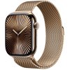 Zlaté titánové puzdro Apple Watch Series 10 GPS + Cellular 46 mm so zlatou milánskou slučkou - M/L (MX003QC/A)