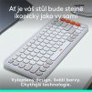 Logitech POP ICON KEYS, biela, US INT'L