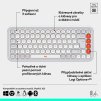 Logitech POP ICON KEYS, biela, US INT'L