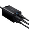 Rýchlonabíjačka Baseus GaN3 Pro, 2x USB-C, 2x USB 65W čierna