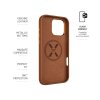Kožený zadný kryt FIXED MagLeather s podporou MagSafe pre Apple iPhone 16 Pro Max, hnedý