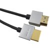 PremiumCord Slim HDMI 2.0 High Speed + Ethernet kábel, pozlátené konektory, 0,5 m