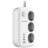 Predlžovací napájací kábel ColorWay/ 3x Schuko/ 2x USB-A 60W/ 2x USB-C 65W/ 2 m kábel