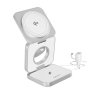 Bezdrôtový nabíjací stojan Epico UltraBase EF55 Qi2 3v1 Fold Alu Mag+ - biely