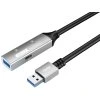PremiumCord USB 3.2 opakovací a predlžovací kábel samec - samica, 5Gbps hliník 20 m