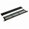 DATACOM Patch panel 19" STP 24 portov CAT5E LSA 0,5U BK (3x8p)