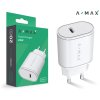 Inteligentná nabíjačka Aligator A-MAX Power Delivery 20 W USB-C, biela