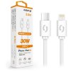Dátový kábel ALIGATOR POWER 30W, USB-C/Lightning 3A, 2,5 m biely