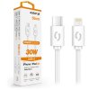 Dátový kábel ALIGATOR POWER 30W, USB-C/Lightning 3A, 0,5 m biely