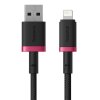 Rýchlonabíjací kábel Baseus Dura USB/Lightning 2 m 2,4 A červený/čierny