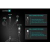 CONNECT IT Wirez 6v1 1x USB-C 1x Lightning 1x nabíjačka pre hodinky 1,25 m ČIERNA