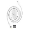 navijeci kabel baseus free2pull usb c lightning s nastavitelnou delkou az 1m 20w bily ien550089