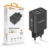 Sieťová nabíjačka ALIGATOR s výstupom 2xUSB, 2,4 A, smart IC, čierna