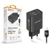 Sieťová nabíjačka ALIGATOR USB-C 2xUSB výstup, 2,4 A, inteligentný IC, čierna