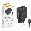 ALIGATOR sieťová nabíjačka iPhone/iPad 2xUSB výst.2,4A, smart IC,čierna