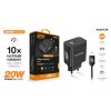 ALIGATOR PD 20W rýchlonabíjačka USB-C s káblom USB-C/Lightning(iPhone), čierna
