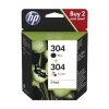 Multipack HP 304 - čierna + trojfarebná, 3JB05AE
