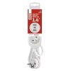 Predlžovací kábel Emos 1,4 m / 2 zásuvky+2×USB-A+1×USB-C / biely / PVC / 1,5 mm2