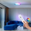 Solight LED osvetlenie s diaľkovým ovládaním Floco, 30W + 6W RGB, 2100lm, 40cm, zmena chromatickosti, stmievateľné