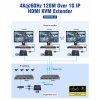 PremiumCord 4K@60Hz HDMI KVM extender s USB 2.0 na 120 m cez LAN