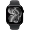 Hliníkové puzdro Apple Watch Series 11 GPS 42 mm Jet Black s čiernym športovým remienkom - M/L