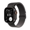 Apple Watch Ultra 3 GPS + Cellular 49 mm čierne titánové puzdro s čiernou titánovou milánskou slučkou - Stredné