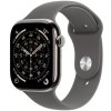 Apple Watch Series 11 GPS + Cellular 42mm puzdro z prírodného titánu s kamenným šedým športovým remienkom - S/M