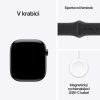 Apple Watch Series 11 GPS + Cellular 42mm bridlicové titánové puzdro s čiernym športovým remienkom - M/L