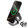 Magnetická bezdrôtová nabíjačka Cubenest Qi2.2 3v1 SQ312 Ultra Grey