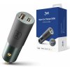 3mk nabíjačka do auta - Hyper nabíjačka do auta 100 W, 1x USB + 1x USB-C (PD)