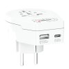 Cestovný adaptér SKROSS Europe USB A+C 20W pre cudzincov v Českej republike, typ E/F