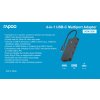 Rapoo UCM-2001 4-v-1 multiportový adaptér USB-C