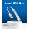 Rozbočovač PremiumCord USB3.2A na USB3.2 A + 3x USB2.0 A, SuperSpeed 5Gbps, hliníkové puzdro