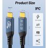 PremiumCord USB4™ Version2.0 80Gbps 16K@60Hz 240W Thunderbolt 3 a 4 kabel 1,2m