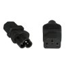 Adaptér IEC C13 samica na IEC C6 samec "trojlístok" napätie 230V, 2,5A