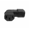 Uhlový adaptér IEC C13 samica na IEC C14 samec, napätie 230 V, max. prúd 10 A