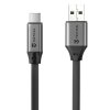 Taktický kábel Fat Man 2.0 USB-A/USB-C 1m sivý