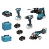 MAKITA Aku súprava DGA504+DHR243+DHP489+DTD173 Li-ion LXT 18V/5,0Ah