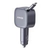 Nabíjačka do auta Anker Nano 75W s káblom USB-C sivá