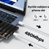 Cubenest Opletený kábel USB-C 4-pack Zmiešané farby