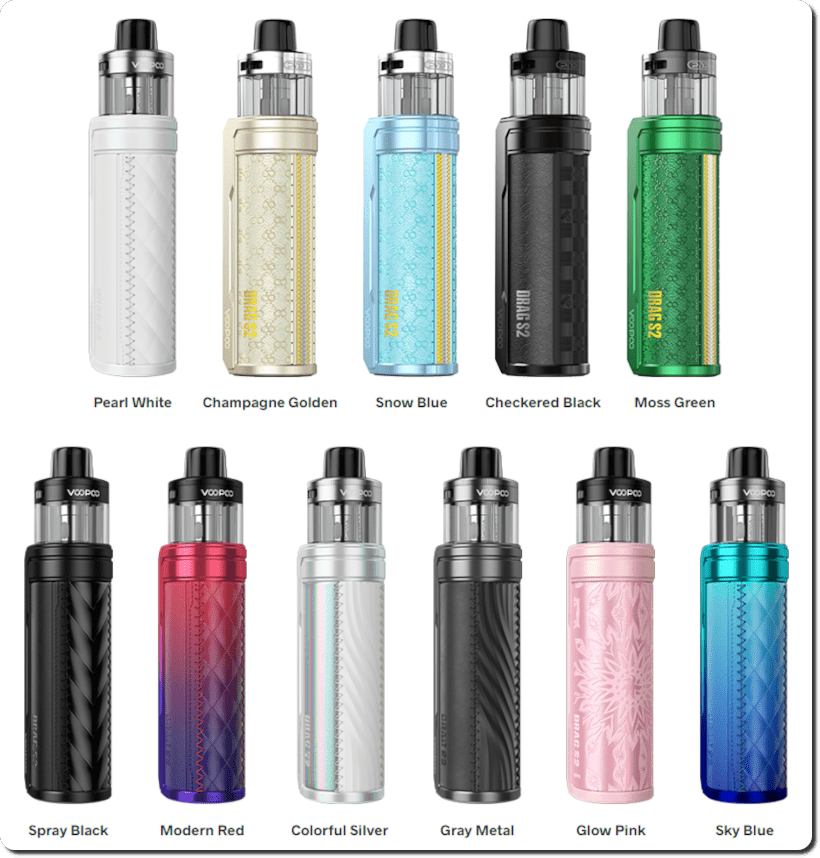 Farby elektronických cigariet Voopoo Drag S2 - banner